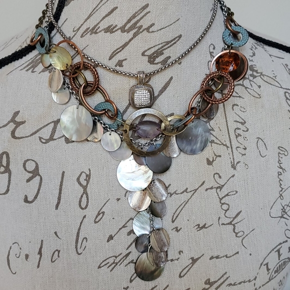 Kenneth Cole mix metal necklaces set 3 - Picture 1 of 4